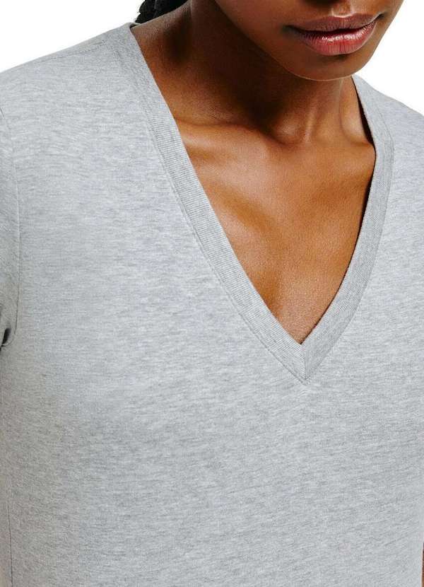 Hering - Camiseta Feminina Hering 4ez9 M2h-Cinza-Mescla 3