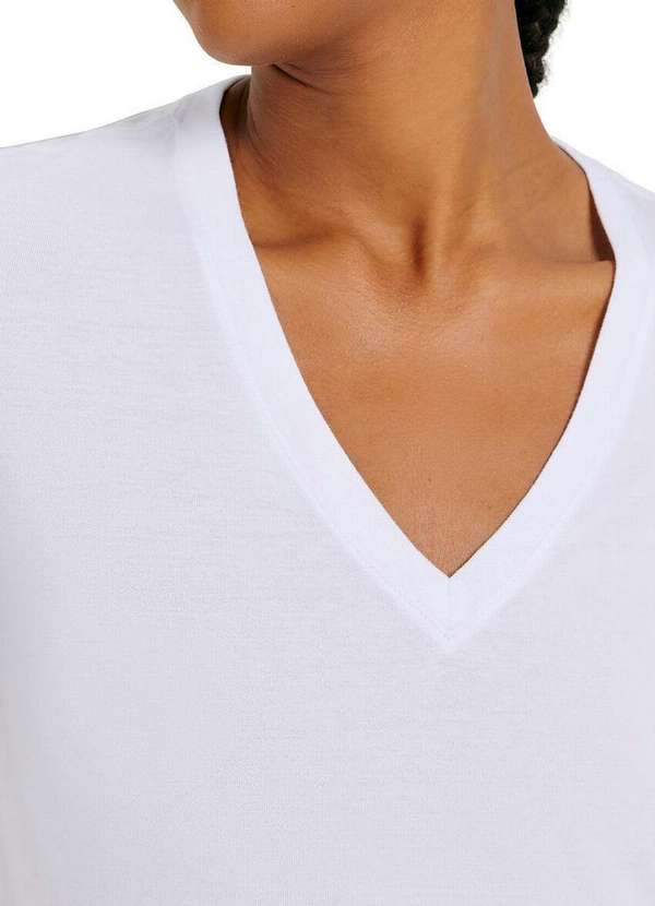 Hering - Camiseta Feminina Hering 4ez9 Noa-Branca 3