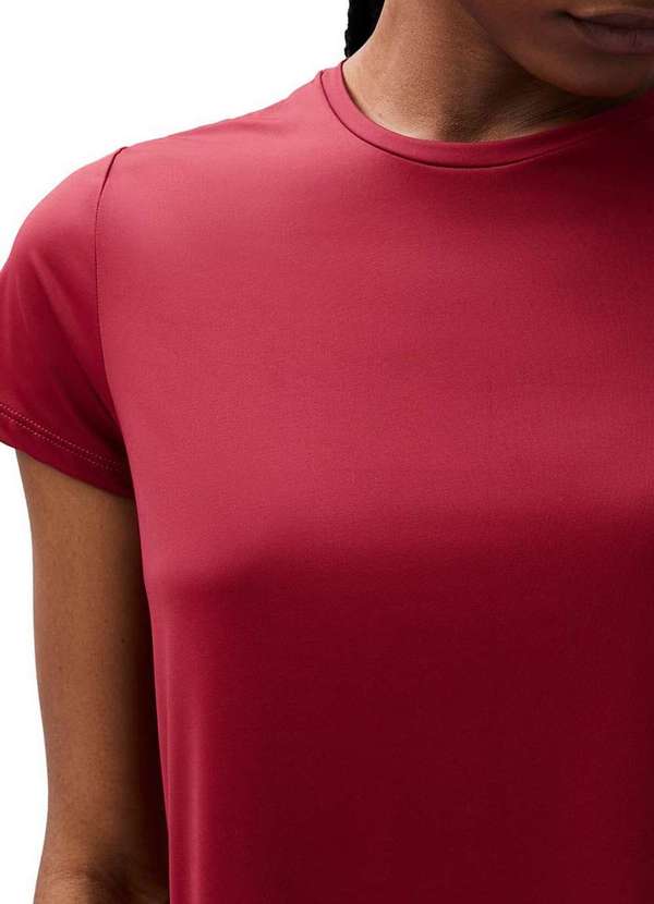 Hering - Camiseta Feminina Hering Snec Rvt-Vermelho-Escuro 3