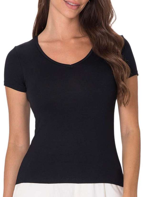 Malwee - Camiseta Feminina Malwee 1000004503 00004-Preta