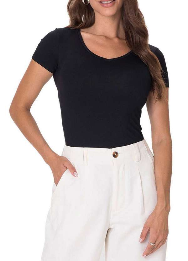 Malwee - Camiseta Feminina Malwee 1000004503 00004-Preta 4