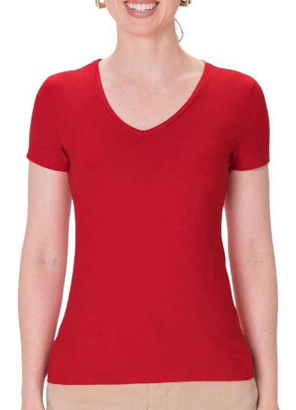 Malwee - Camiseta Feminina Malwee 1000004503 02226-Vermelho