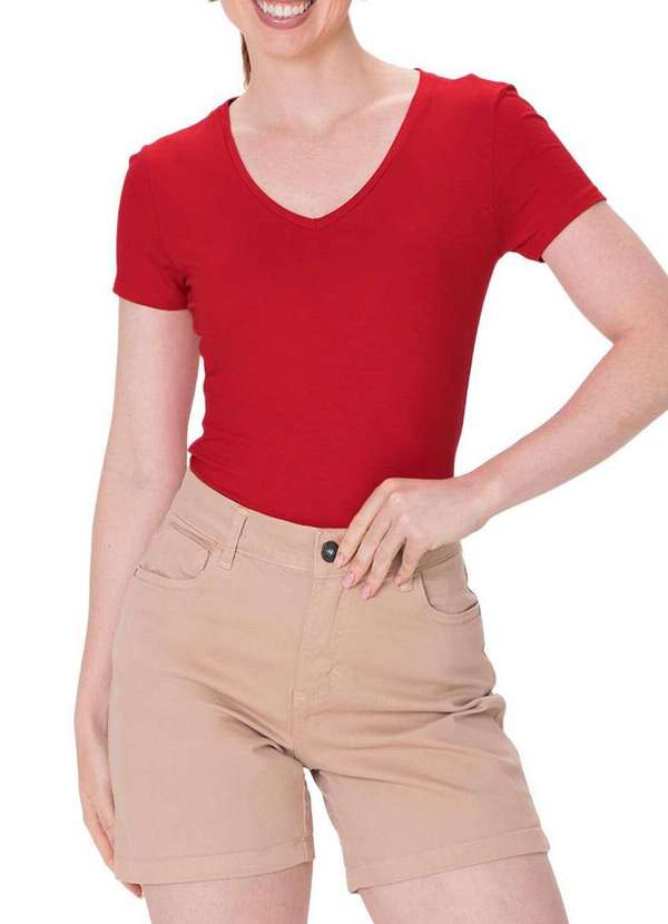 Malwee - Camiseta Feminina Malwee 1000004503 02226-Vermelho 4