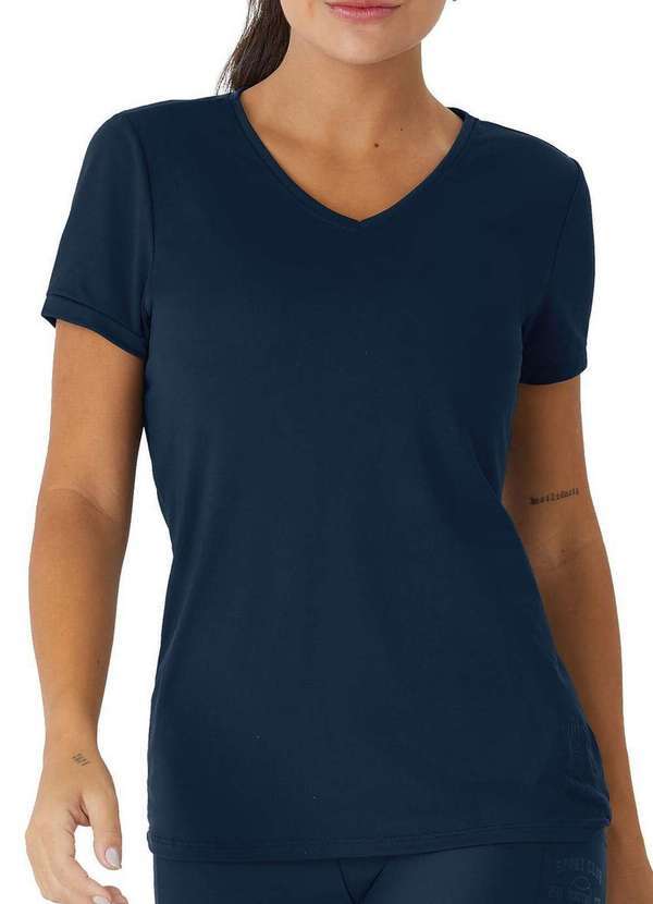 Enfim - Camiseta Feminina Slim Enfim 1000131533 02023-Marinho
