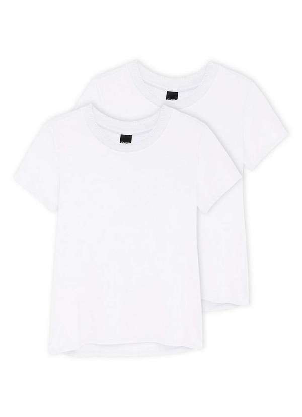 Malwee - Kit com 2 Camisetas Feminina Enfim 1000058544 Branco