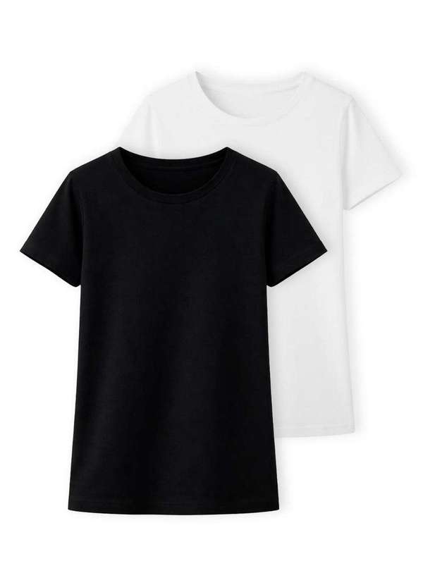 Hering - Kit com 2 Camisetas Feminina Hering 0241 Preto-Branco