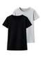 Hering - Kit com 2 Camisetas Feminina Hering 0241 Preto-Branco - variação: Preto-Mescla