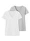 Hering - Kit com 2 Camisetas Feminina Hering 02tq Preto-Branco - variação: Branco-Mescla