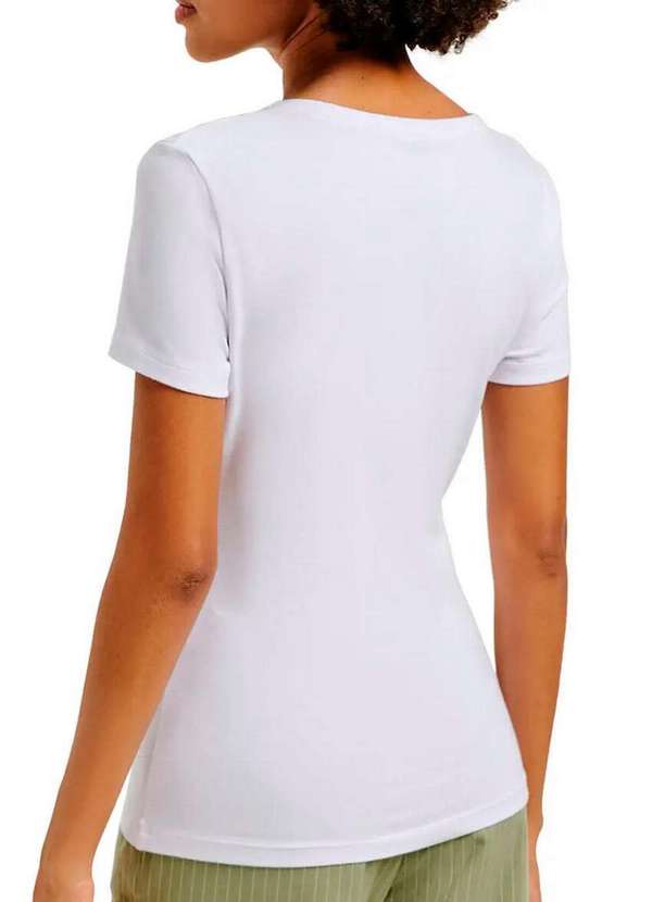 Hering - Kit com 2 Camisetas Feminina Hering 02tq Preto-Branco 5