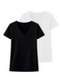 Hering - Kit com 2 Camisetas Feminina Hering 02tq Preto-Branco - variação: Preto-Branco
