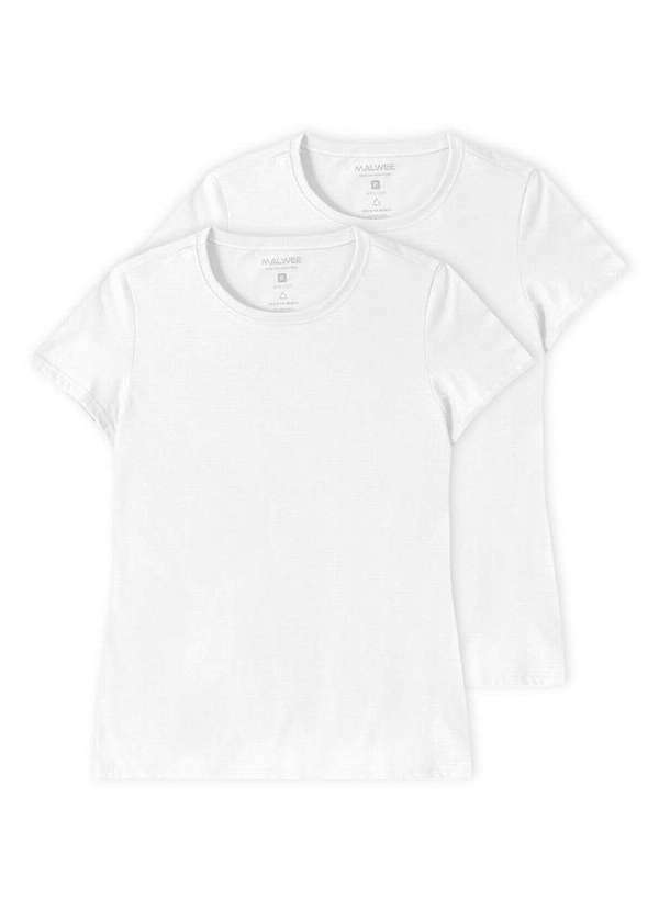 Malwee - Kit com 2 Camisetas Feminina Malwee 1000004499 Branco
