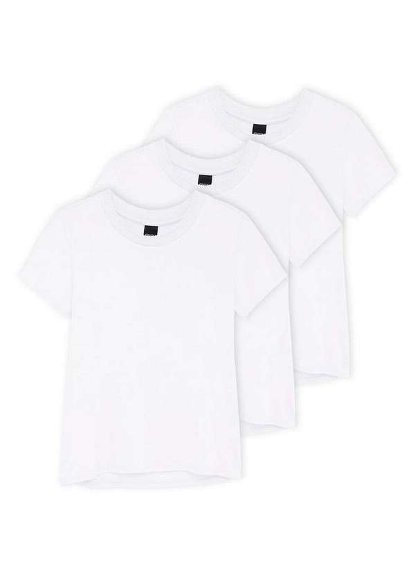 Enfim - Kit com 3 Camisetas Feminina Enfim 1000058544 Branco