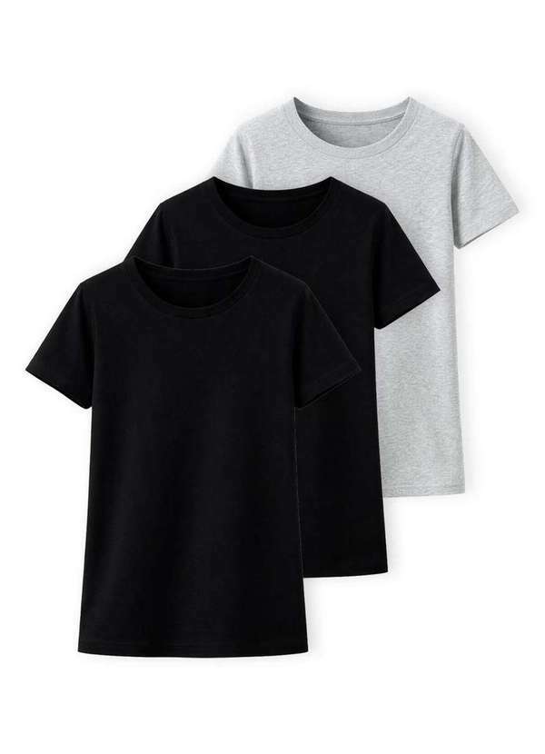 Hering - Kit com 3 Camisetas Feminina Hering 0241 Preto-Mescla