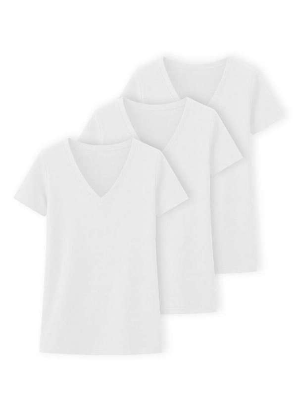 Hering - Kit com 3 Camisetas Feminina Hering 02tq Branco