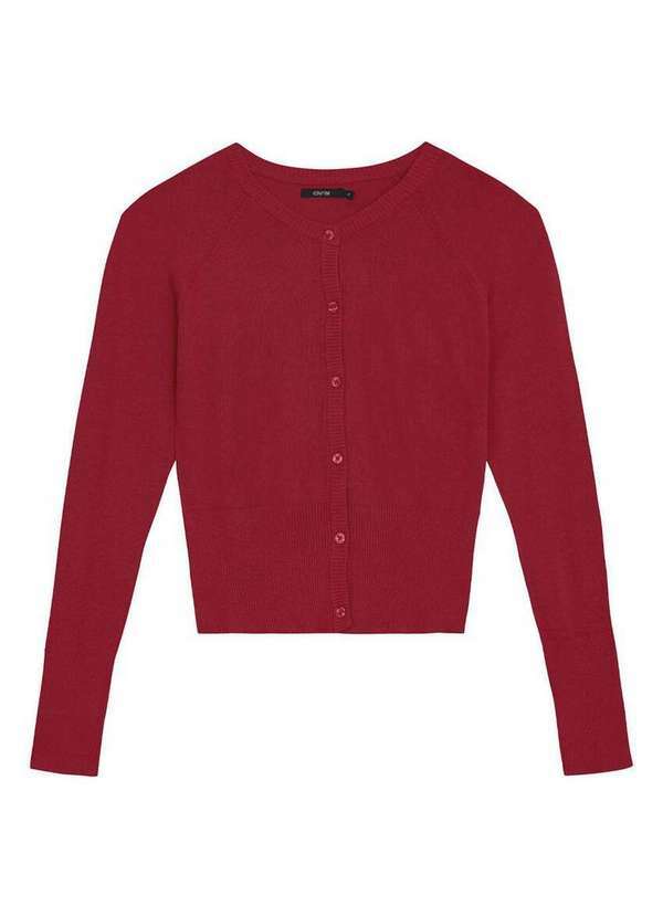 Enfim - Cardigan Feminino Enfim 1000078987 02346-Vermelho