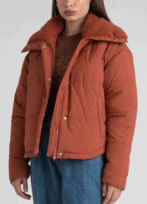 Enfim - Jaqueta Feminina Puffer Enfim 1000103841 00404-Caramelo