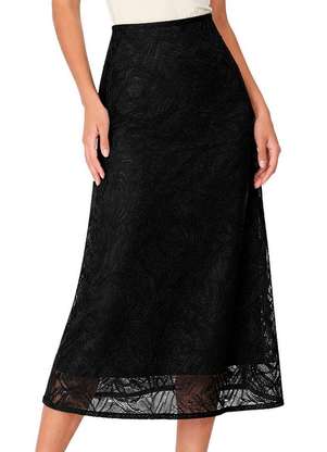 Saia Midi Evasê Enfim 1000132881 - ENFIM