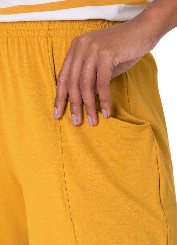 Malwee - Shorts Feminino Alfaiataria Malwee 1000123846 00397-Mostarda 3