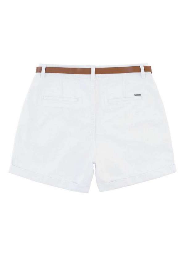 Malwee - Shorts Feminino Alfaiataria Malwee 1000134184 00001-Branca 3