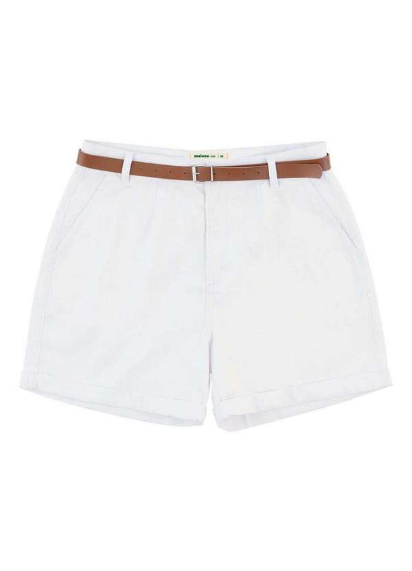 Malwee - Shorts Feminino Alfaiataria Malwee 1000134184 00001-Branca 4