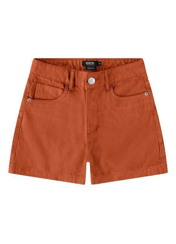 Enfim - Shorts Feminino Comfort Enfim 1000121093 00123-Marrom