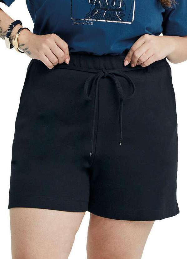 Marialícia - Shorts Feminino Marialicia 184085 7001-Preto