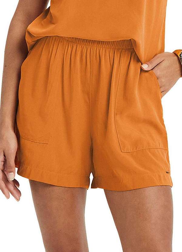 Marialícia - Shorts Feminino Marialicia 184086 3498-Laranja-Carrot