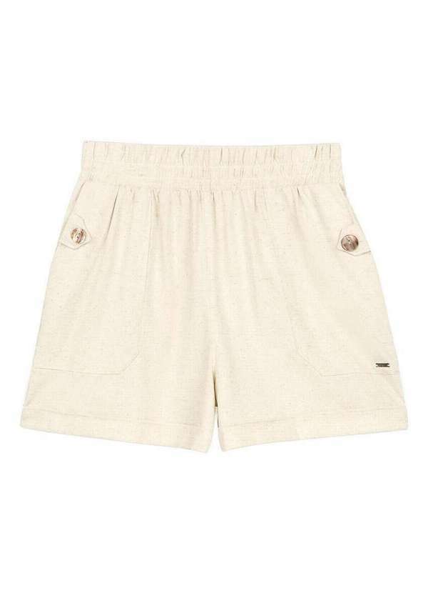 Marialícia - Shorts Feminino Marialicia 184090 2037-Natural 2