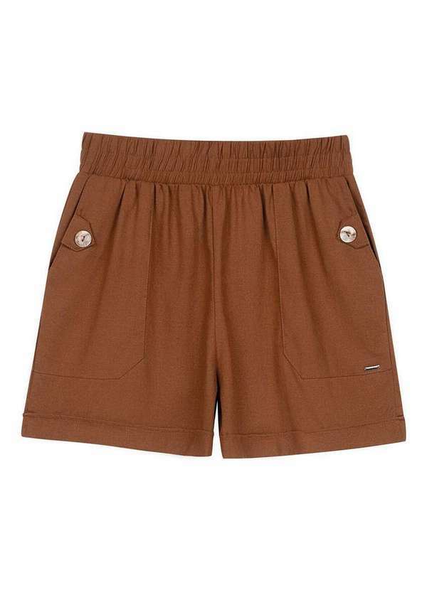 Marialícia - Shorts Feminino Marialicia 184090 8045-Marrom-Biscoito 3