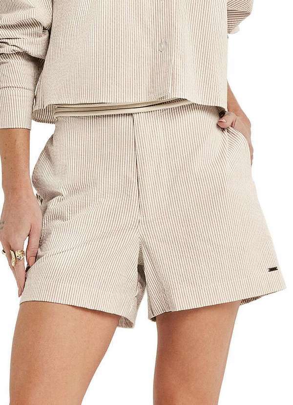 Marialícia - Shorts Feminino Marialicia 184093 2039-Bege-Joaquina