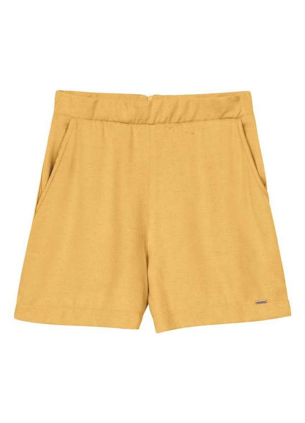 Marialícia - Shorts Feminino Marialicia 184288 3567-Mostarda 2