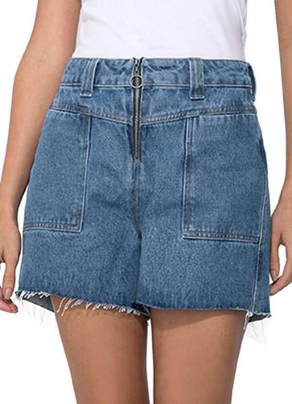 Enfim - Shorts Feminino Mom Enfim 1000121092 An68a-Jeans