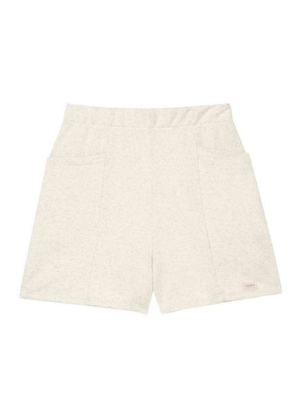 Marialícia - Shorts Feminino Reto Marialicia 184280 2037-Natural 2