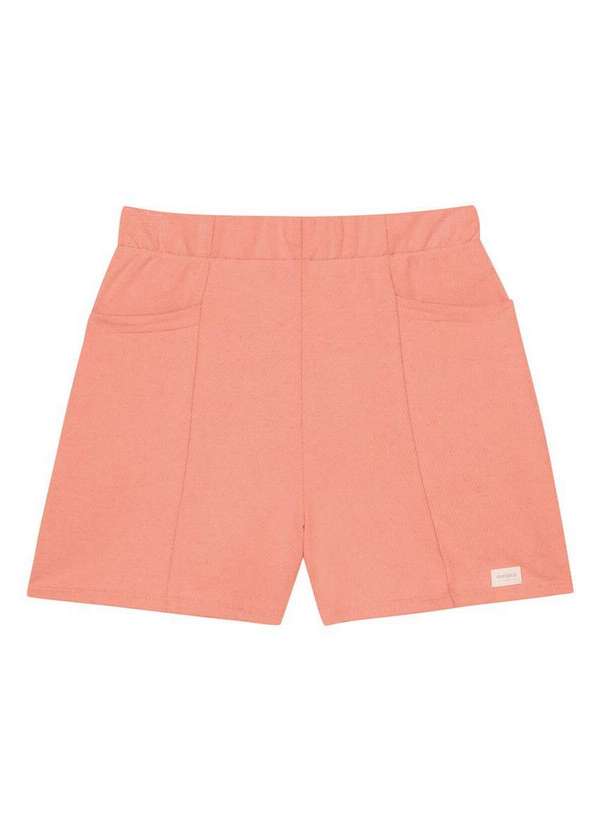 Marialícia - Shorts Feminino Reto Marialicia 184280 3470-Coral 2