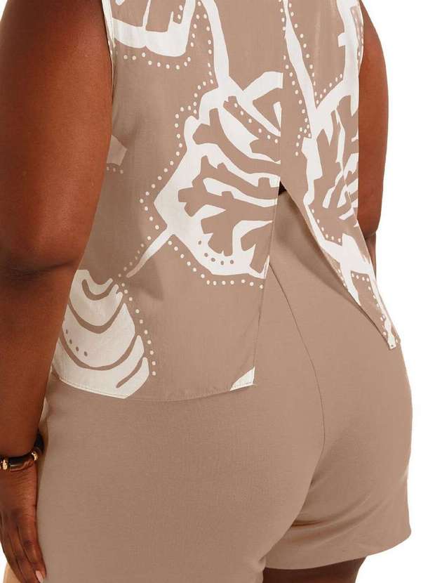 Marialícia - Shorts Saia Marialicia 184289 8038-Marrom-Claro 2