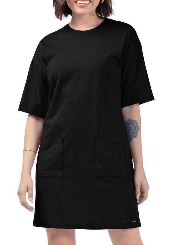 Marialícia - Vestido Curto Marialicia 183565 7001-Preto