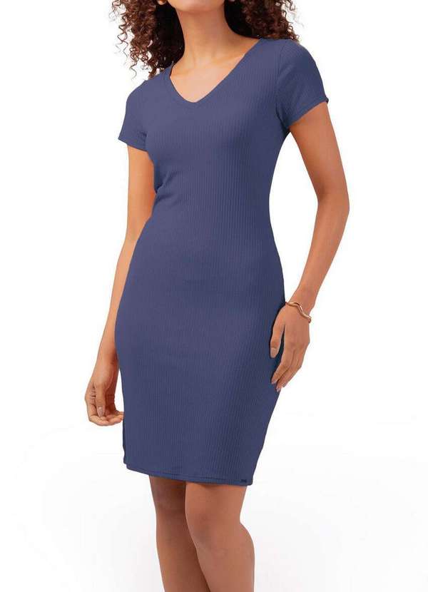 Marialícia - Vestido Curto Marialicia 52083 6092-Azul