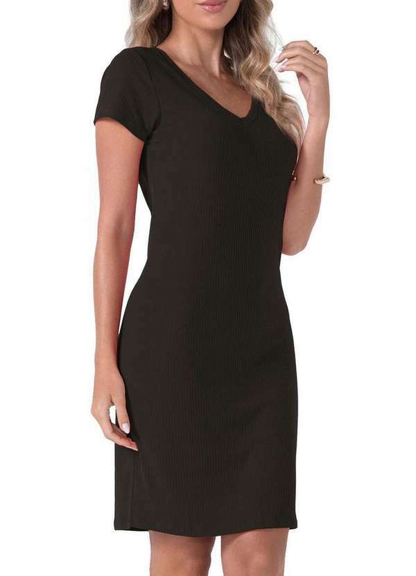 Marialícia - Vestido Curto Marialicia 52083 7001-Preto