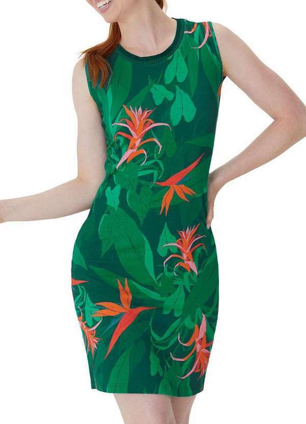 Malwee - Vestido Curto Reto Malwee 1000132941 Dw52a-Verde