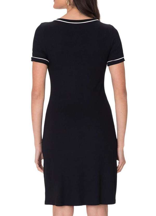 Malwee - Vestido Curto Reto Malwee 1000133963 00004-Preta 2