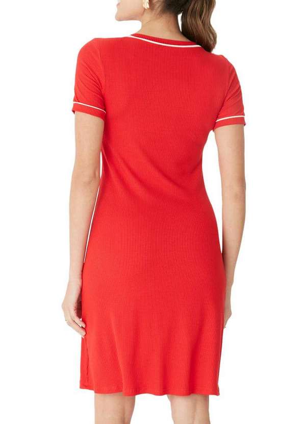 Malwee - Vestido Curto Reto Malwee 1000133963 02226-Vermelho 2