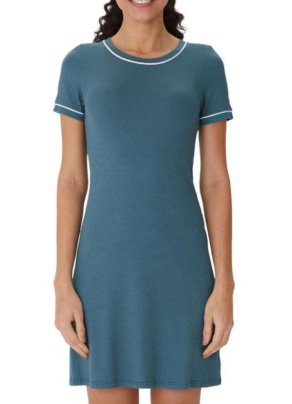 Malwee - Vestido Curto Reto Malwee 1000133963 70488-Verde