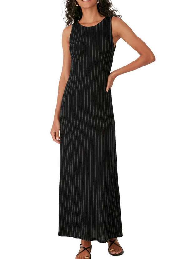 Malwee - Vestido Midi Malwee 1000129581 A095a-Preto