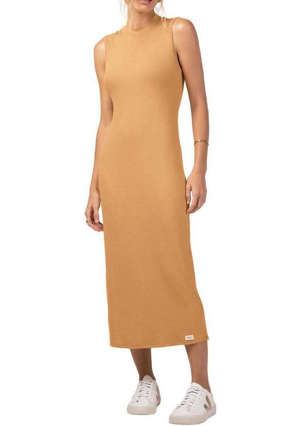 Marialícia - Vestido Midi Marialicia 183575 3023-Laranja-Argila