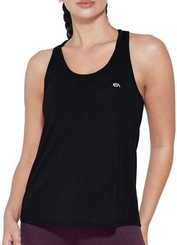 Enfim - Blusa Feminina Regata Nadador Enfim 1000118365 00004-Preto