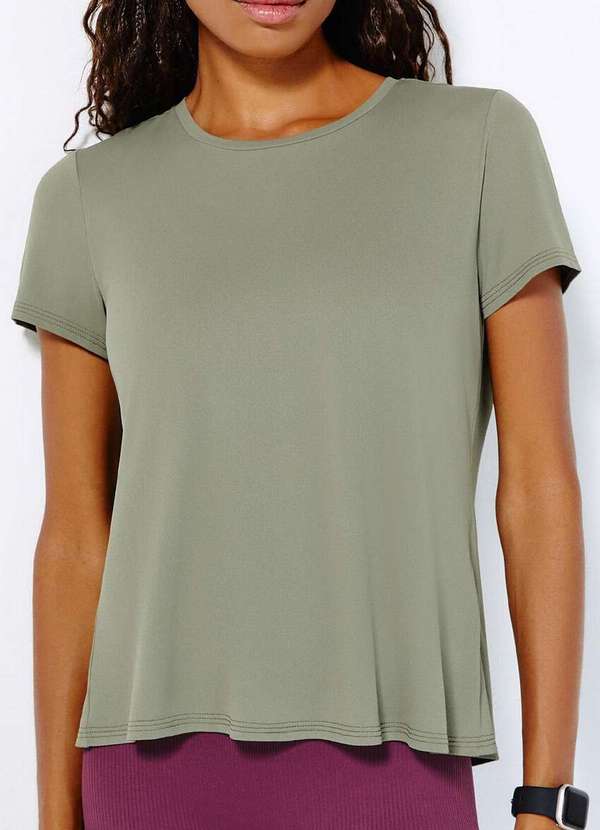 Hering - Camiseta Feminina Hering Sn3l Eaq-Olivia-Médio