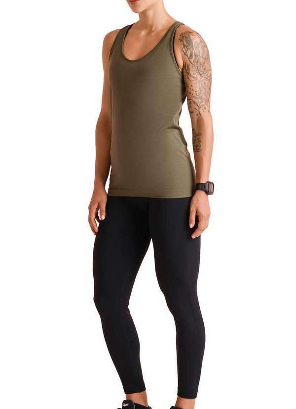 Lupo Camiseta Feminina Regata Lupo 71133-001 4600-Verde-Militar