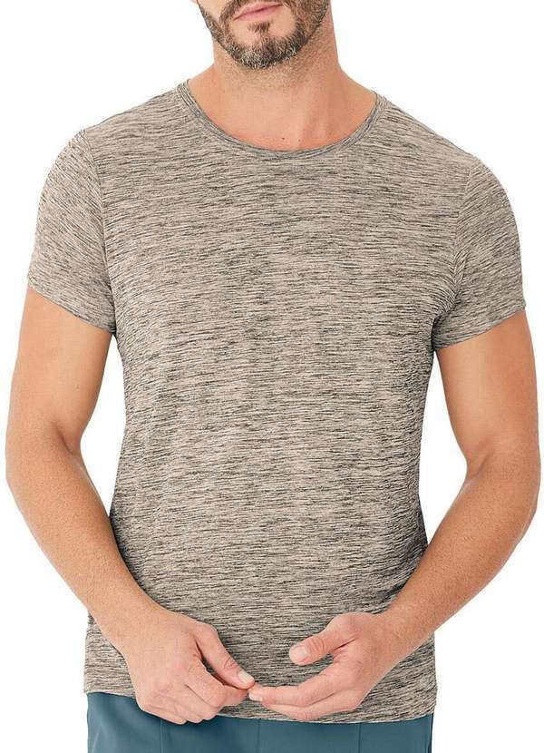 Enfim - Camiseta Masculina Slim Enfim 1000100242 01201-Bege