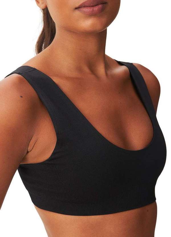 Hering - Top Feminino Hering Sc8y N10-Preto