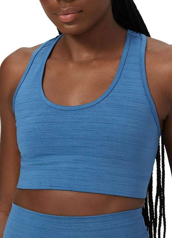 Hering - Top Feminino Hering Sn7g Mx4-Azul-Mescla